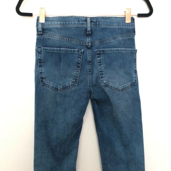 Free People Womens Busted Knee Skinny Jeans Blue Size 24L - Picture 5 of 10